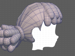 Base Hair for girl V46 3D Model