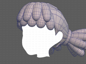Base Hair for girl V46 3D Model