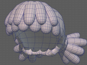 Base Hair for girl V46 3D Model