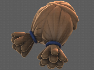 Base Hair for girl V46 3D Model
