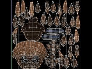 Base Hair for girl V46 3D Model