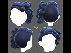 Base Hair for Boy V46 3D Model