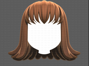 Base Hair for girl V47 3D मॉडल