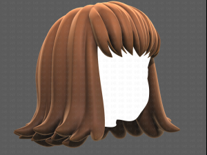 Base Hair for girl V47 3D मॉडल
