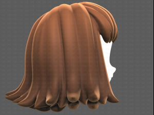 Base Hair for girl V47 3D मॉडल