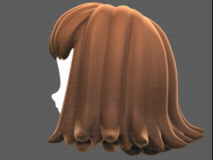 Base Hair for girl V47 3D मॉडल