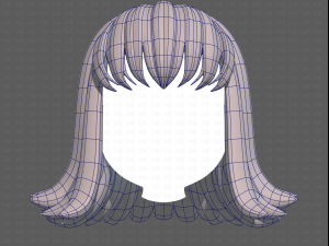 Base Hair for girl V47 3D मॉडल