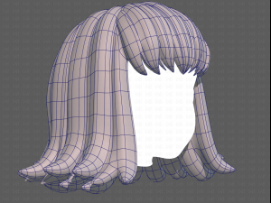 Base Hair for girl V47 3D मॉडल