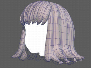 Base Hair for girl V47 3D मॉडल