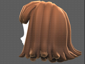 Base Hair for girl V47 3D मॉडल