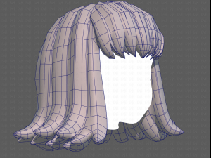 Base Hair for girl V47 3D मॉडल