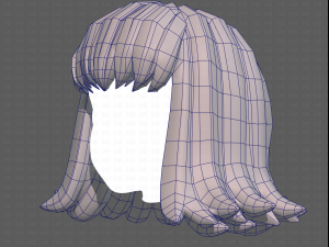 Base Hair for girl V47 3D मॉडल
