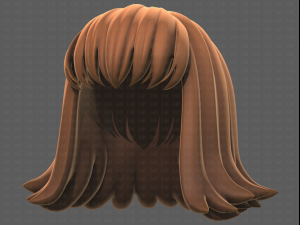 Base Hair for girl V47 3D मॉडल