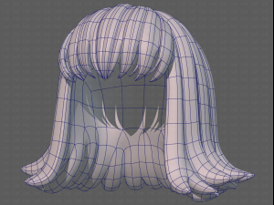 Base Hair for girl V47 3D मॉडल
