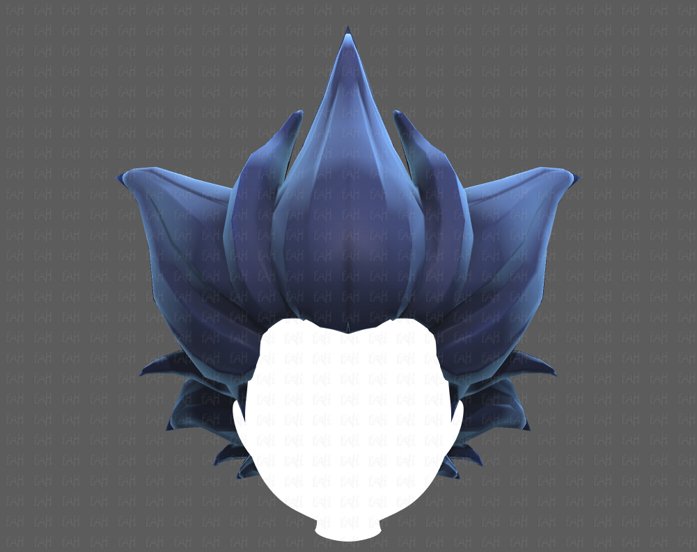 Blue Flowers Anime Hair - Roblox