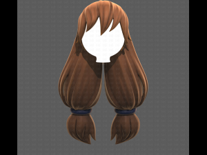 Base Hair for girl V48 3D Model