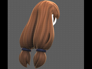 Base Hair for girl V48 3D Model