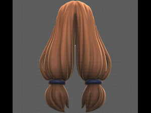 Base Hair for girl V48 3D Model