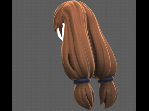 Base Hair for girl V48 3D Model