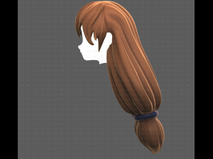 Base Hair for girl V48 3D Model