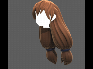 Base Hair for girl V48 3D Model