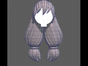 Base Hair for girl V48 3D Model