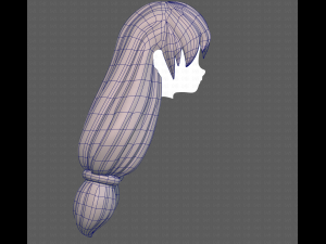Base Hair for girl V48 3D Model