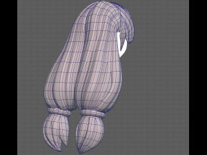 Base Hair for girl V48 3D Model