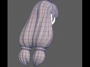 Base Hair for girl V48 3D Model