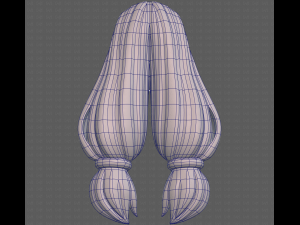 Base Hair for girl V48 3D Model