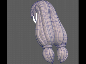 Base Hair for girl V48 3D Model