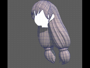 Base Hair for girl V48 3D Model