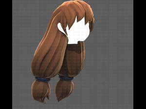 Base Hair for girl V48 3D Model