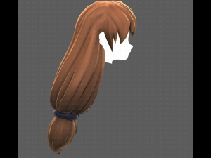 Base Hair for girl V48 3D Model