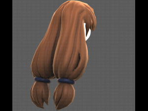 Base Hair for girl V48 3D Model