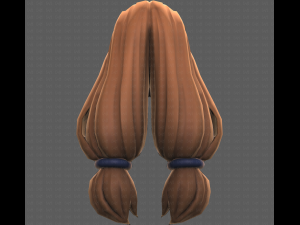 Base Hair for girl V48 3D Model