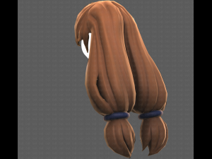 Base Hair for girl V48 3D Model