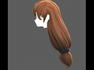 Base Hair for girl V48 3D Model