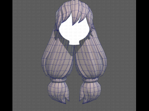 Base Hair for girl V48 3D Model