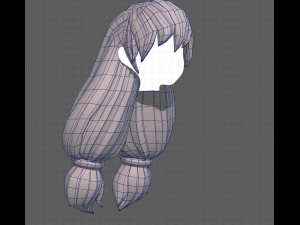 Base Hair for girl V48 3D Model