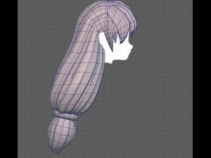 Base Hair for girl V48 3D Model