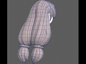 Base Hair for girl V48 3D Model