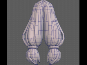 Base Hair for girl V48 3D Model