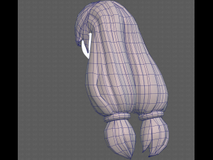 Base Hair for girl V48 3D Model