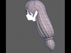 Base Hair for girl V48 3D Model