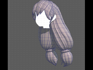 Base Hair for girl V48 3D Model