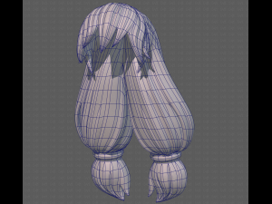 Base Hair for girl V48 3D Model