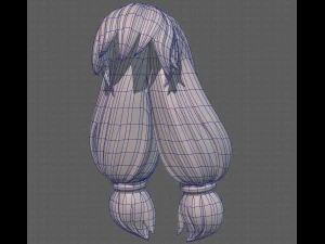 Base Hair for girl V48 3D Model