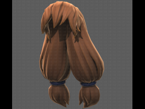 Base Hair for girl V48 3D Model