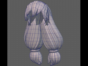 Base Hair for girl V48 3D Model